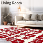 Crimson Medallion Star Array Rug