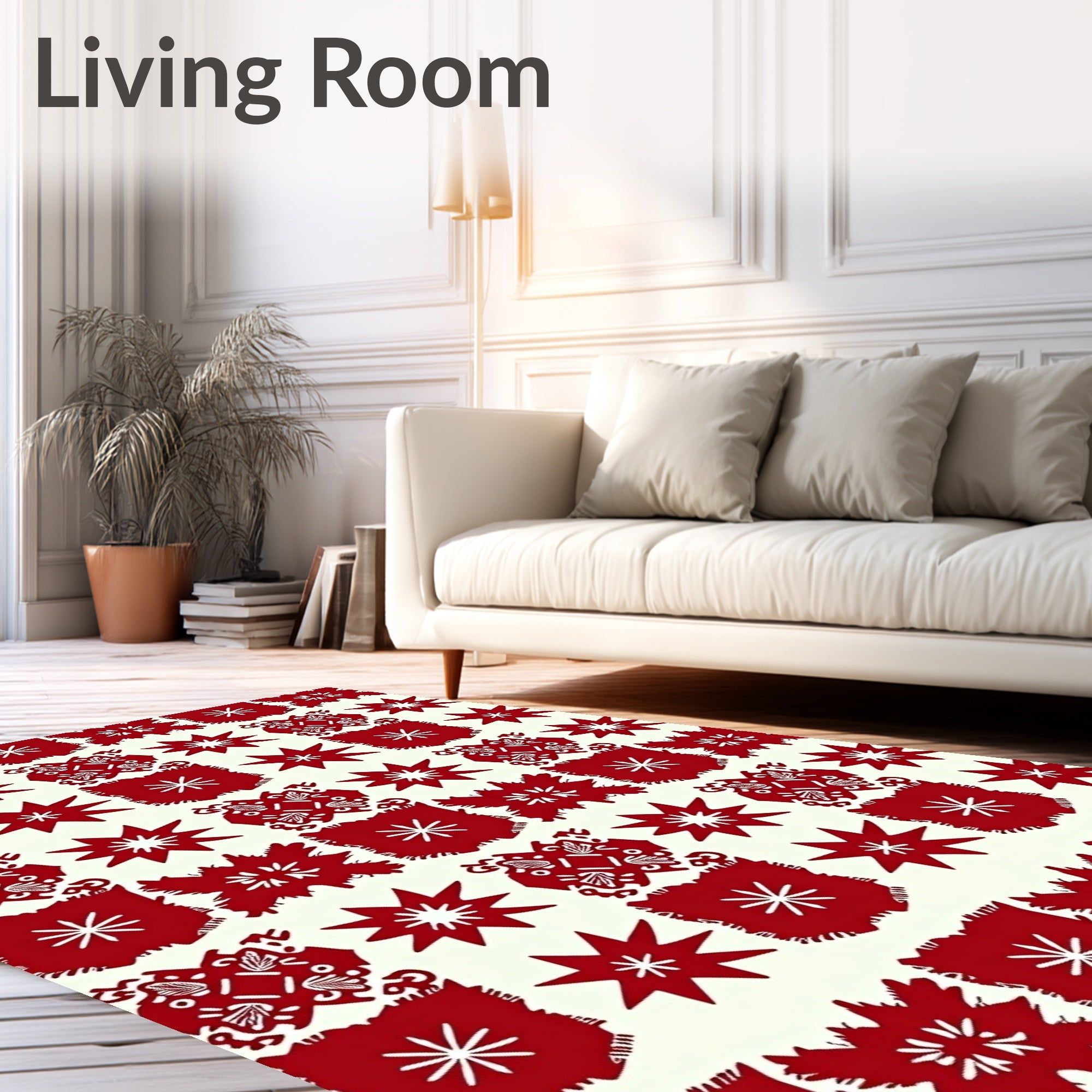 Crimson Medallion Star Array Rug