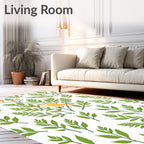 Golden Yellow Bird Garden Branches Rug