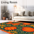 Autumn Harvest Pumpkin Vine Medley Rug