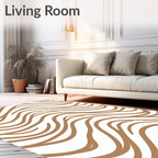 Bronze Wave Abstract Rug