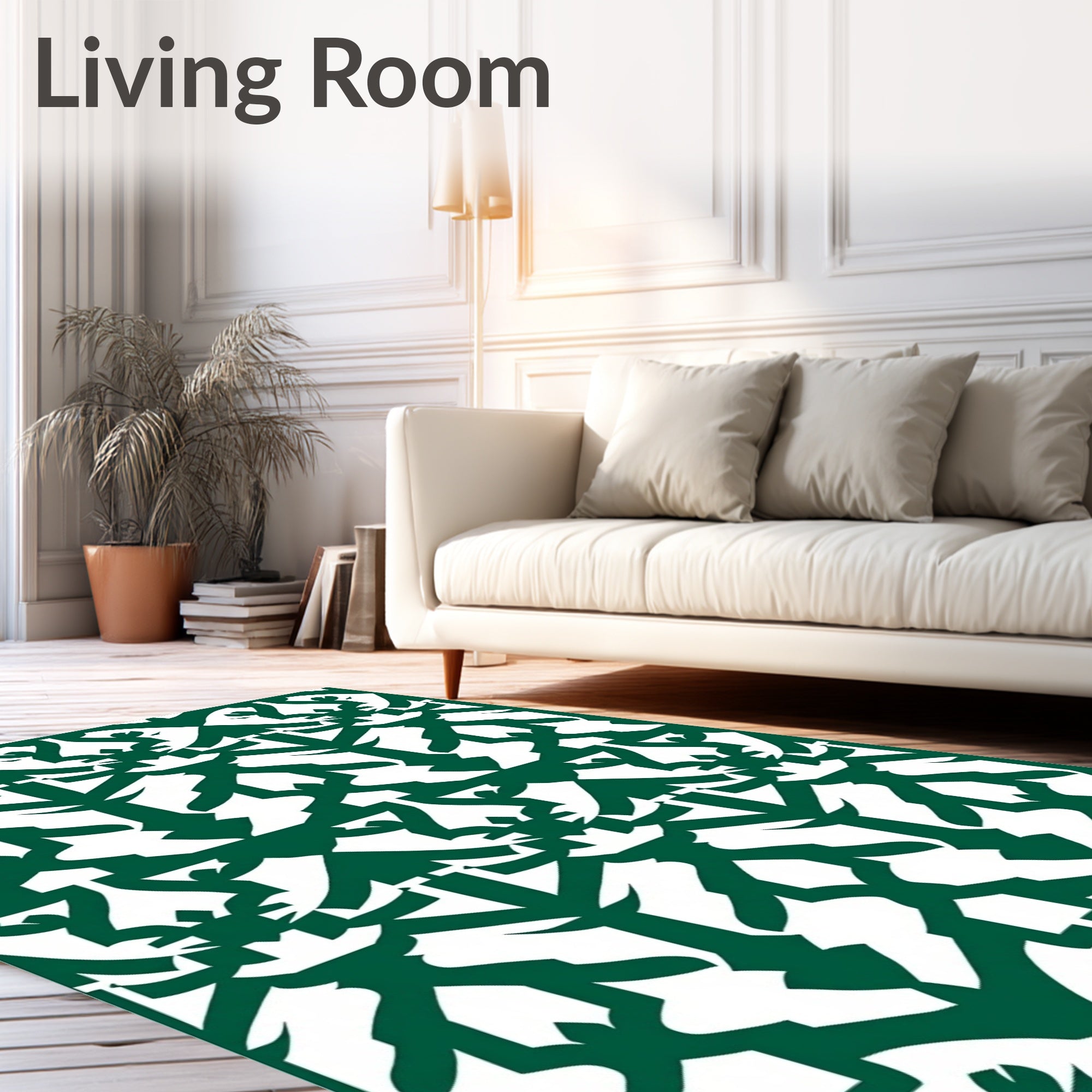 Forest Green Interlocking Arch Rug