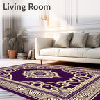 Ornate Plum Mandala Jewel Rug
