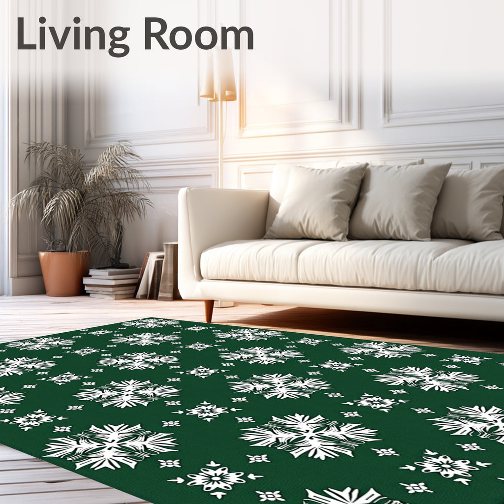 Evergreen White Starburst Medallion Rug
