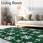 Evergreen White Starburst Medallion Rug