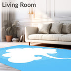 White Cloud Blue Sky Bursting Radiance Rug