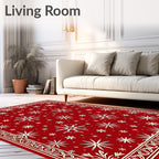 Crimson Snowflake Gala Rug