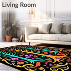 Whimsical Forest of Three Trees Rug