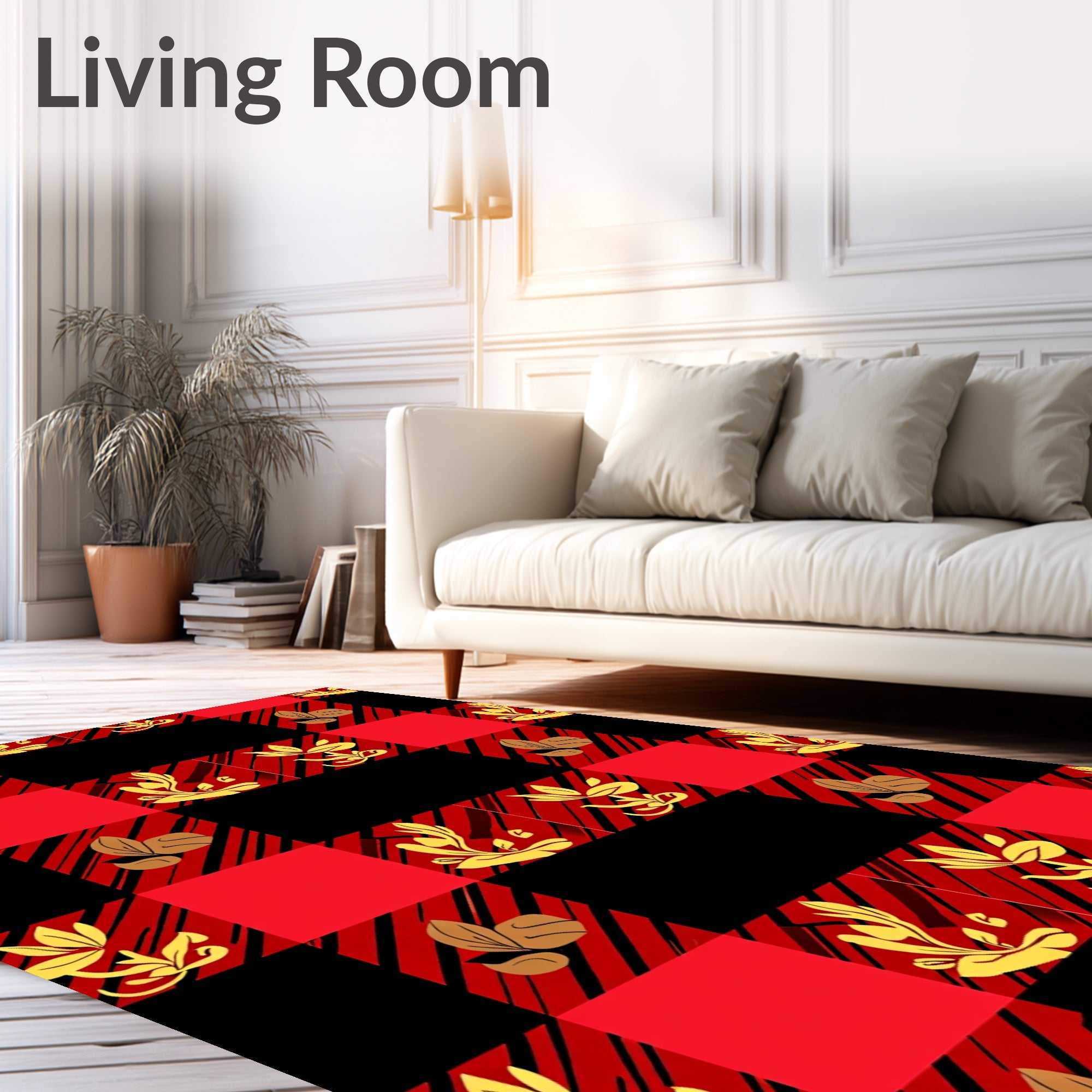 Red Buffalo Plaid Nut Sprig Rug