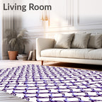 Deep Plum Intersecting Chain Rug