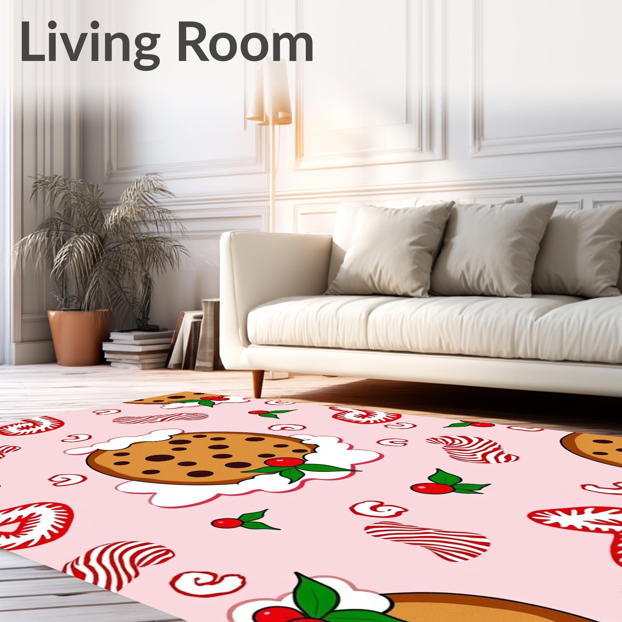 Sweet Cookie And Candy Cane Collage Rug