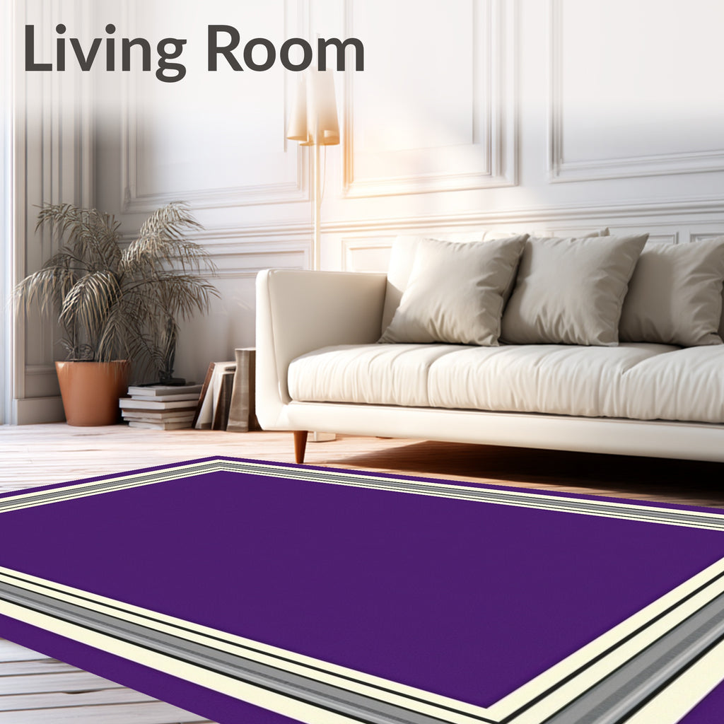 Regal Amethyst Bold Border Rug
