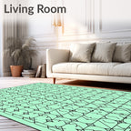 Black Diamond Geometric Symmetry Rug