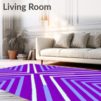 Bold Purple Chevron Stripe Rug