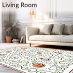 Whimsical Halloween Pumpkin Swirls Rug