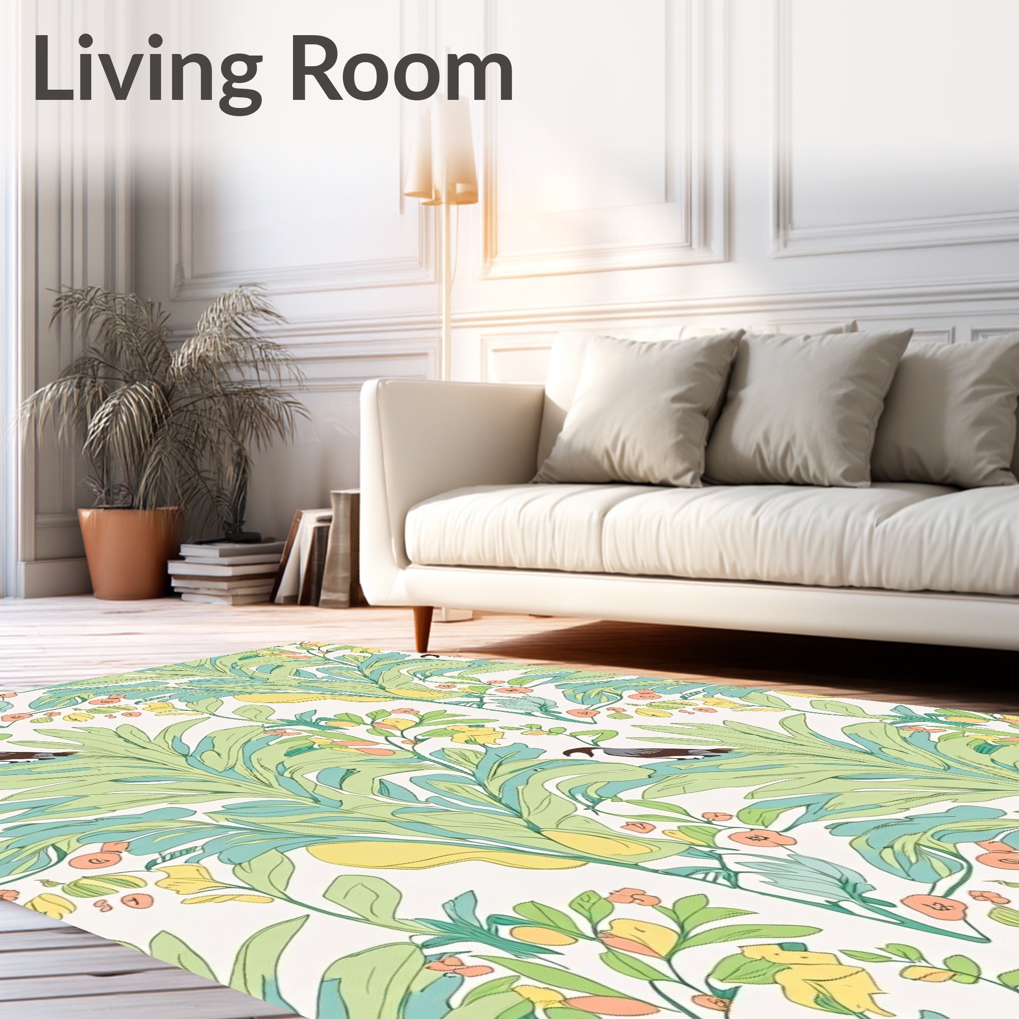 Tropical Bird and Foliage Garden Rug