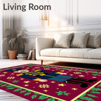 Festive Crimson Nutcracker Starry Night Rug