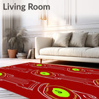 Red Columnar J Image Rug