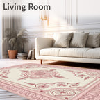 Charming Rose Floral Medallion Rug