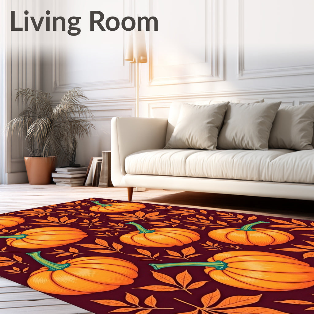Pumpkin Leaf Autumnal Harvest Rug