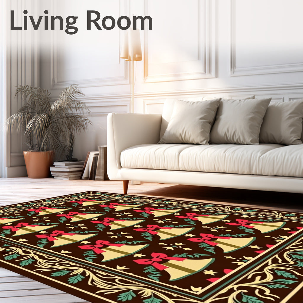 Ornate Bell Garland Border Rug