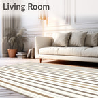 Warm Earth Tones Vertical Stripe Rug