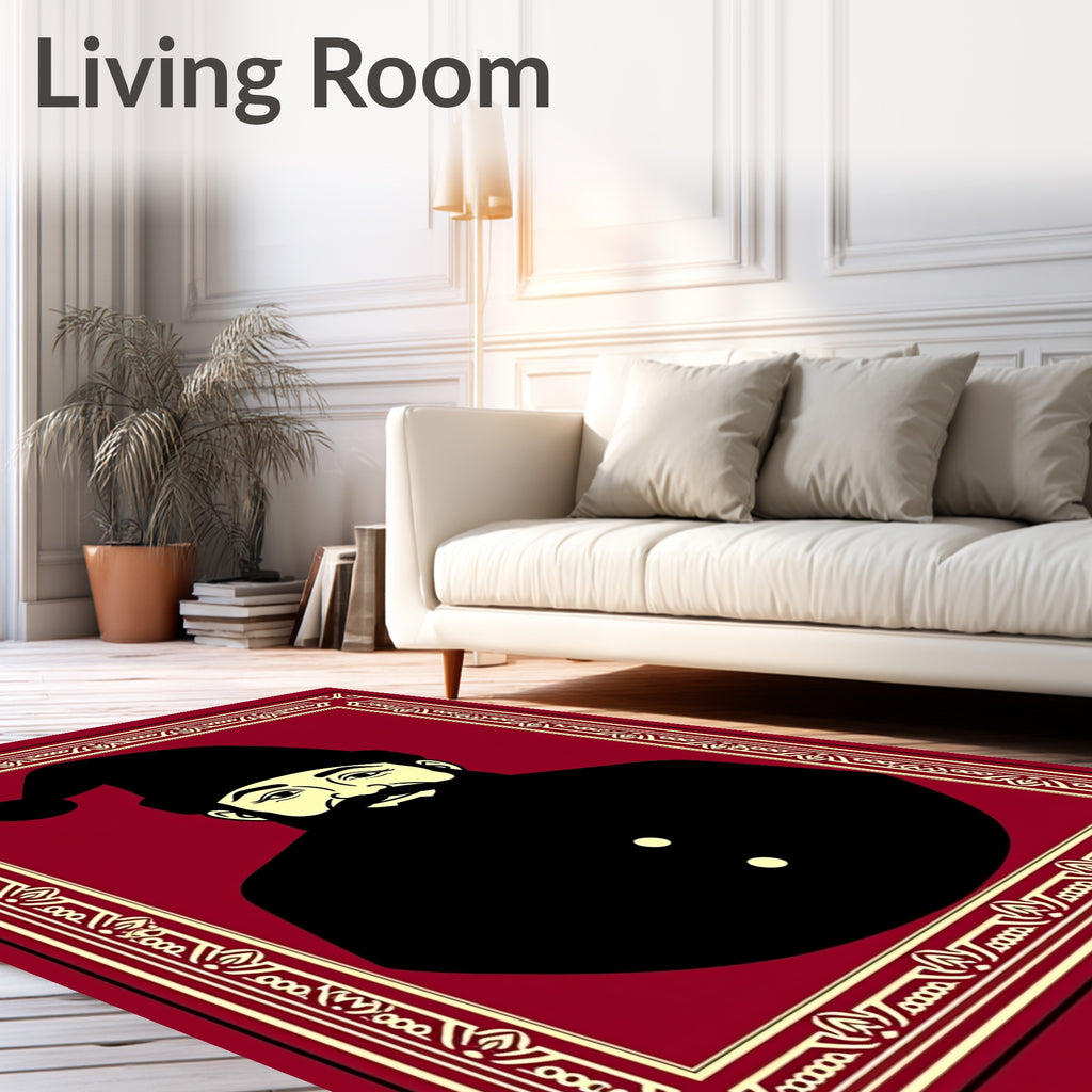 Crimson And Cream Traditional Portrait Rug
