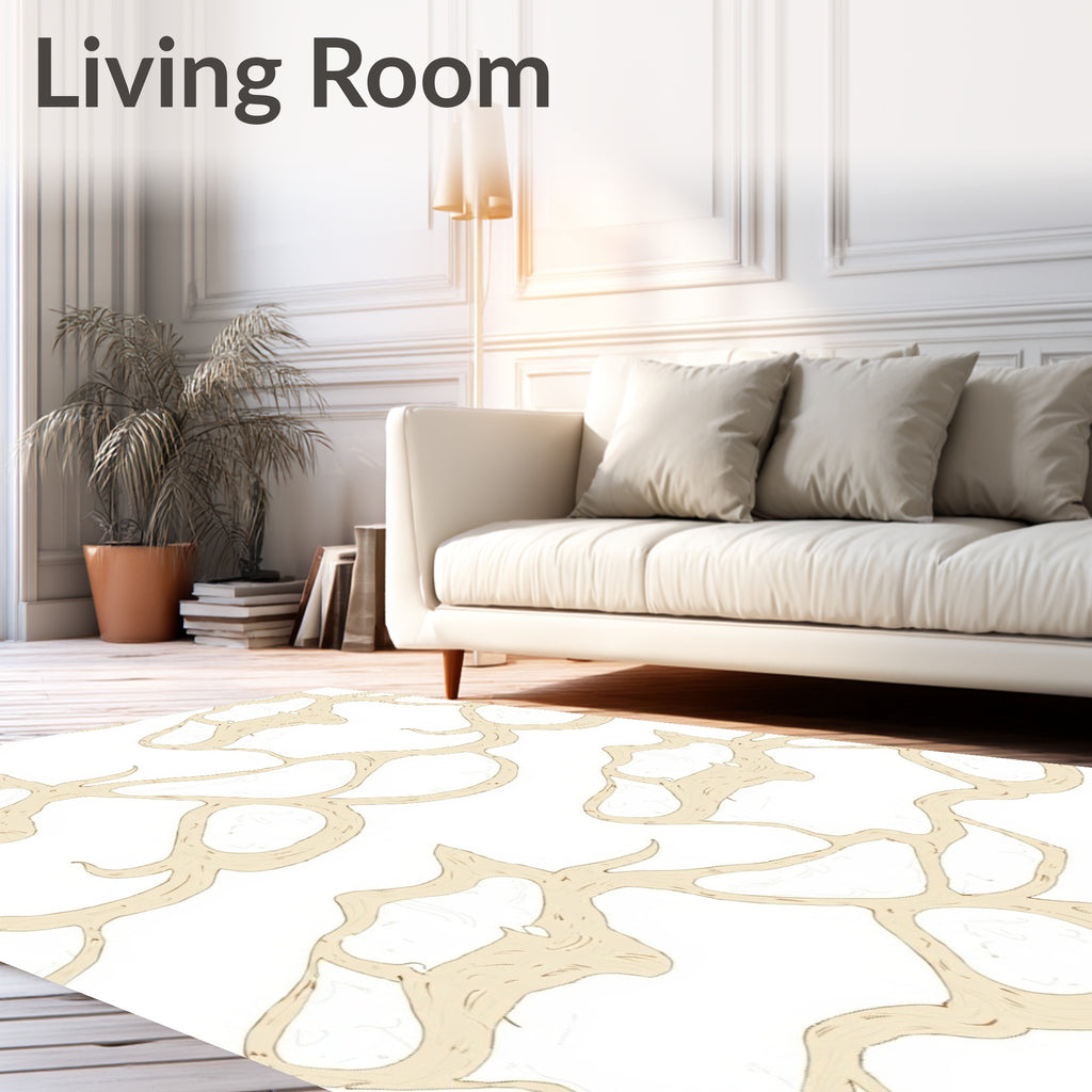 Neutral Beige Organic Flow Rug