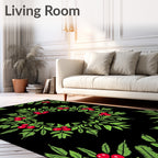Vibrant Cherry Blossom Wreath Rug