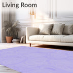 Lavender Swirl Abstract Topographical Rug
