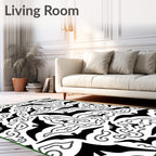 Ethereal Bats Swirling Black Clouds Rug