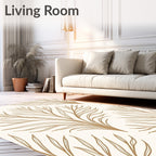 Golden Branch Line Art Rug