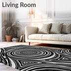 Monochromatic Concentric Triangles Swirl Rug
