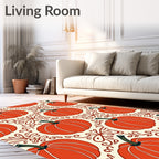 Classic Orange Pumpkin Swirl Rug