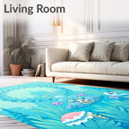 Underwater Fantasy Castle Garden Rug