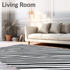 Bold Black and White Zebra Stripes Rug