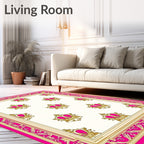 Royal Pink Crown Regal Repeating Rug