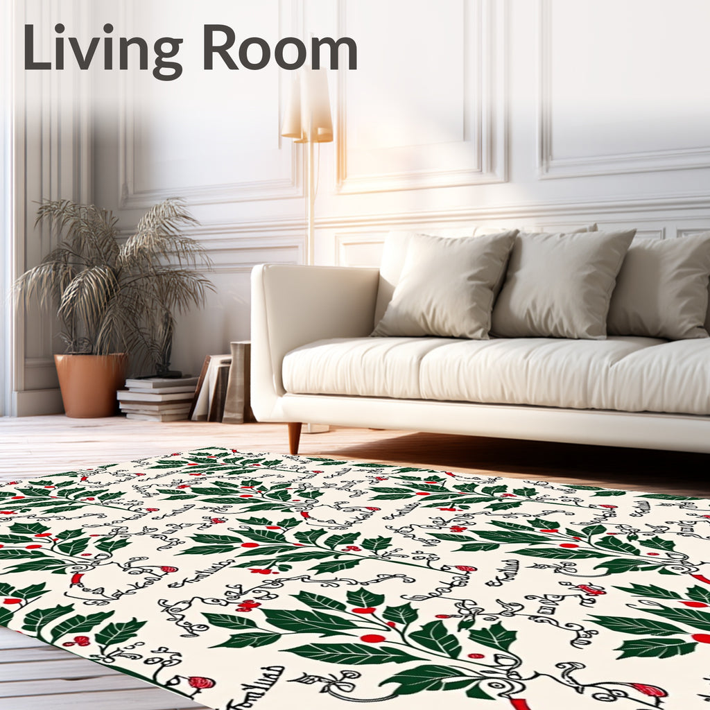 Spiced Holly Berry Vine Foliage Rug