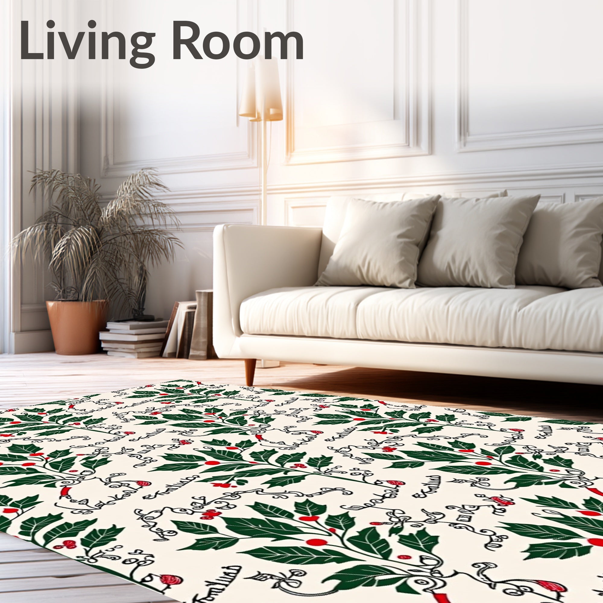 Spiced Holly Berry Vine Foliage Rug