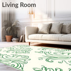 Emerald Green Vintage Flourish Rug