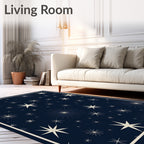 Midnight Starburst Scatter Rug