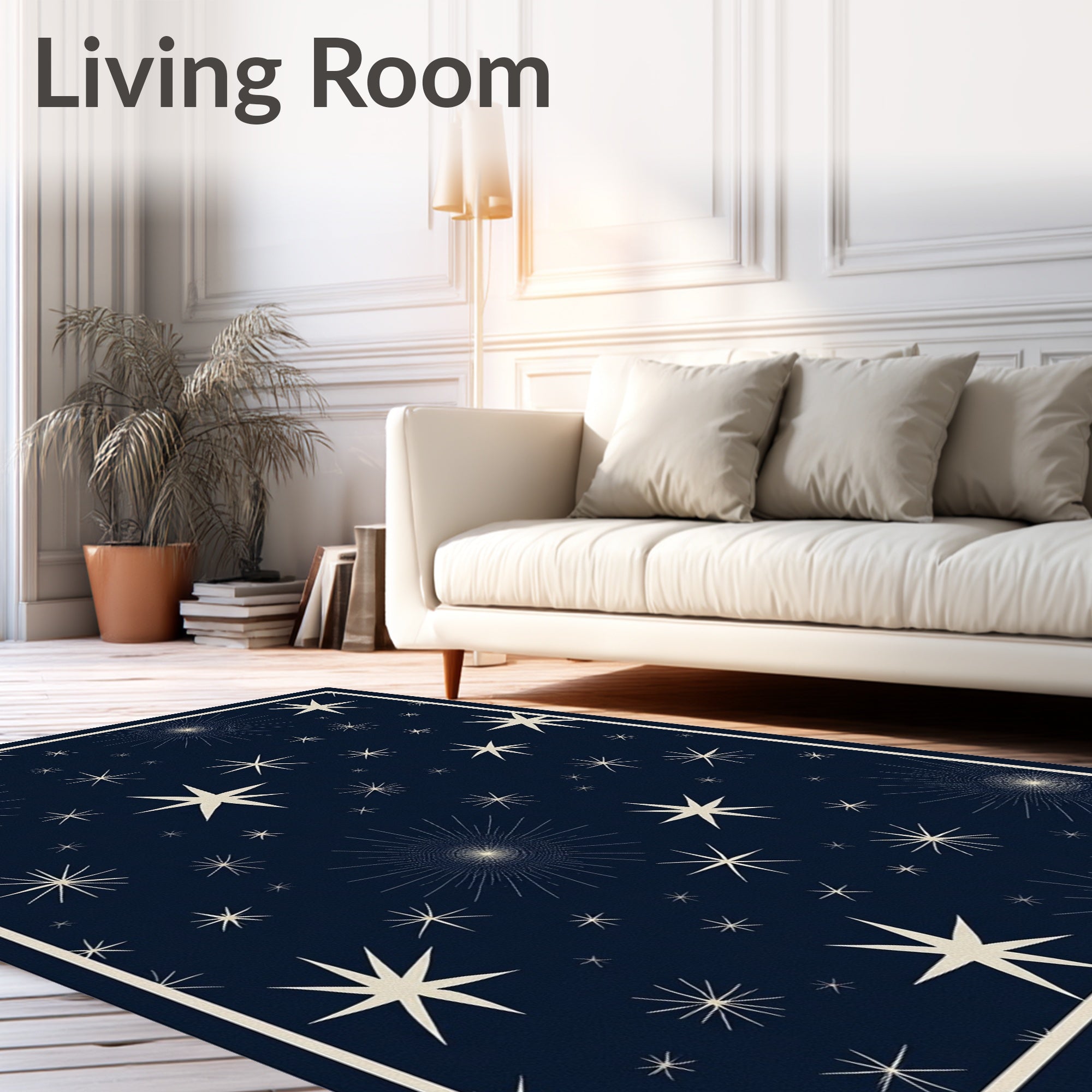 Midnight Starburst Scatter Rug