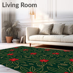 Crimson Bloom Botanical Radiance Rug
