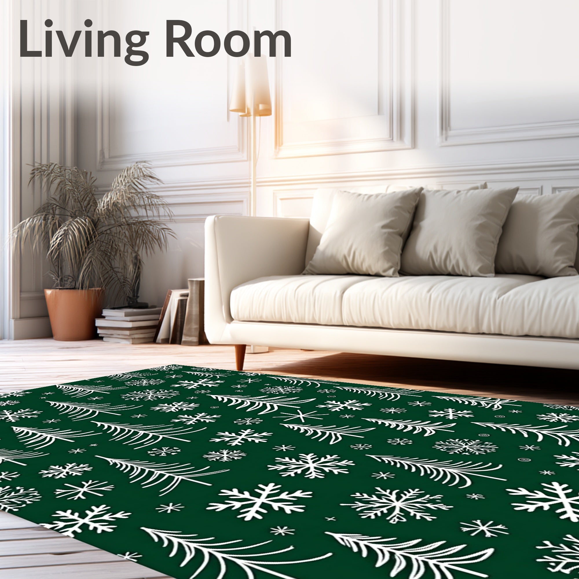 Winter Wonderland Tree Snowflakes Rug
