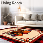 Harvest Cornucopia Autumn Pumpkins Foliage Rug
