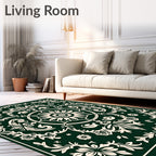 Emerald Garden Floral Medallion Rug