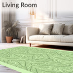 Verdant Green Botanical Vine Rug