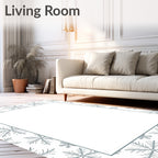 Pale Gray Snowflake Winter Wonderland Rug