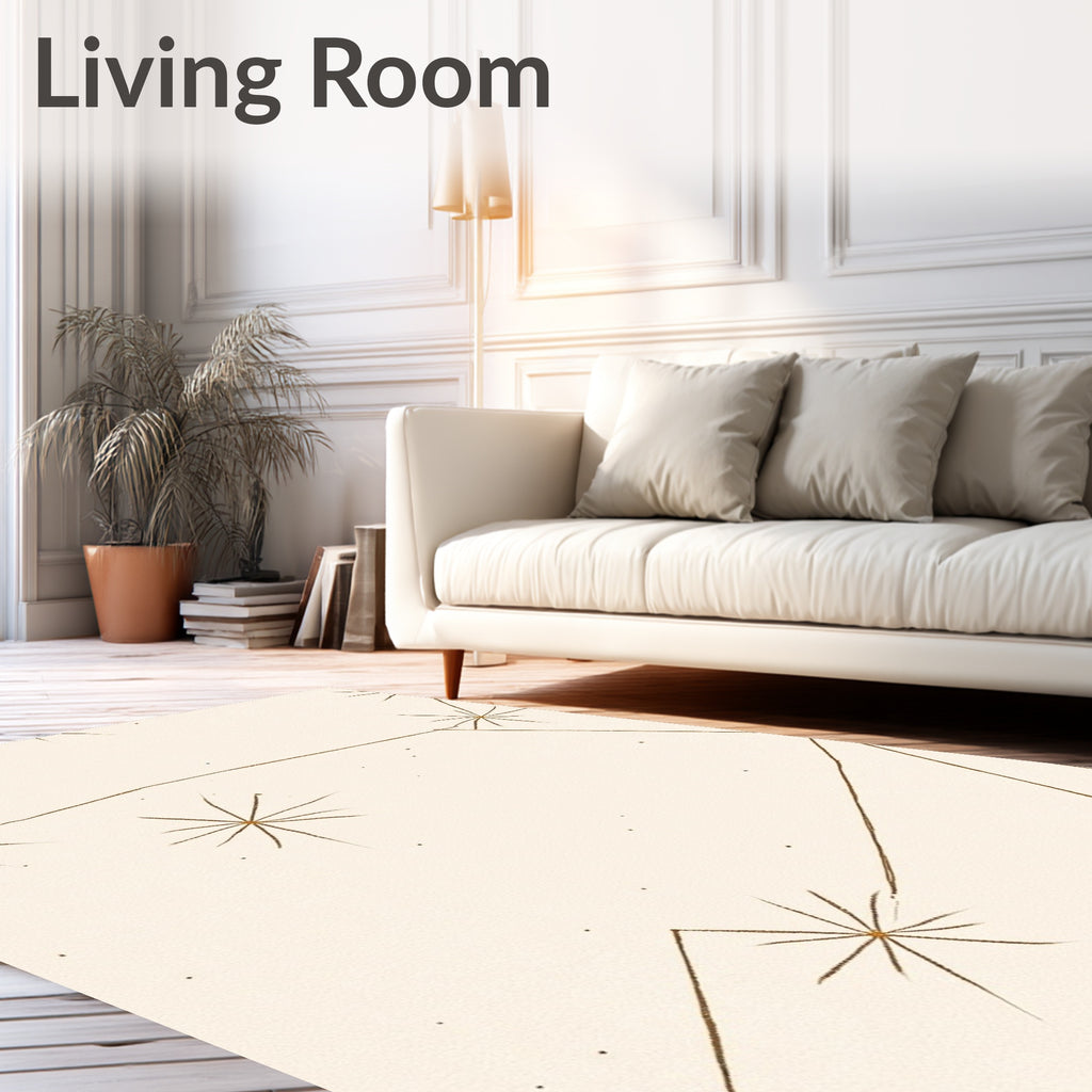 Vintage Star Map Constellation Design Rug