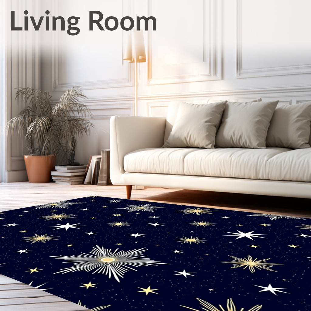 Cosmic Starry Night Sky Rug